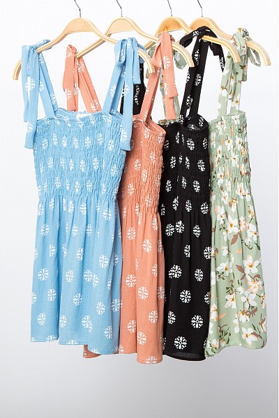 PT11633 WOVEN SHIRRED TOP